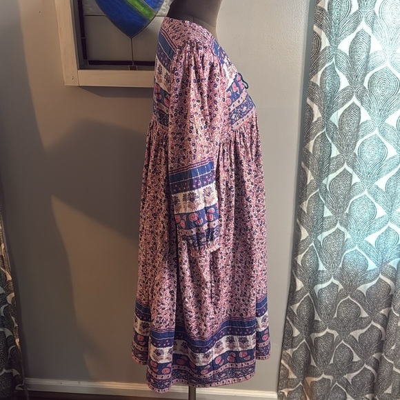 Pink Chicken Boho Block Print Jade Dress SZ Medium - Picture 7 of 10